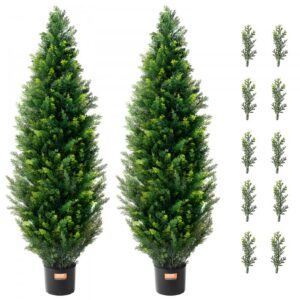 kunstlik kadakapuu topiaar 121,9 cm – Kunstlikud Kadakapuu Topiaarid (2 Tk, 122 Cm, UV-Kaitsega)