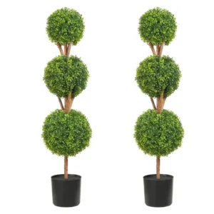 kunstlik pukspuu topiaar 121,9 cm – Kunstlikud Pukspuu Topiaarid (122 Cm, 2 Tk, Vahetatavad Lehed)