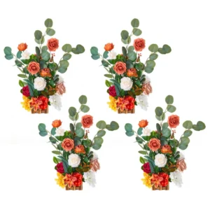 kunstlillede komplekt 4 tk oranž – Kunstlillede komplekt (4 tk, 45 cm, oranž)