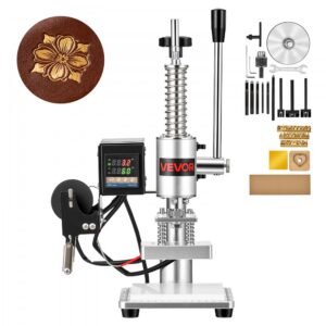 kuumutatav nahatembeldusmasin 160 kg – Kuumutatav Nahast Templimasin (10 x 10 cm, 160 kg Rõhk, 40 mm Käik)