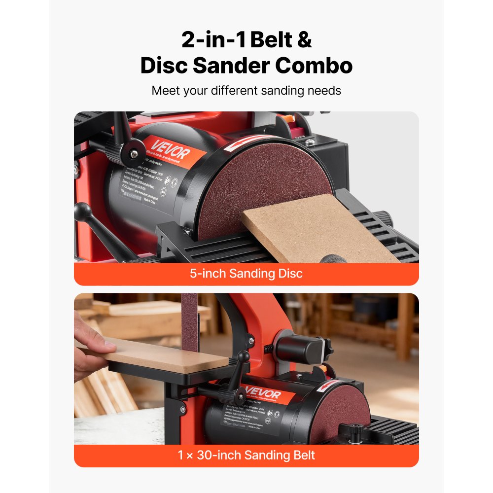 Lihvija Ja Lintlihvija Kombinatsioon (250 W, 125 mm Ketas, 25,4×762 mm Lint) – toote pilt 2