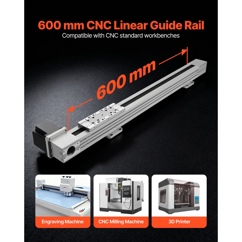 Lineaarjuhik CNC Masinatele (600 Mm Käik, Vööajam, NEMA 34 Mootor) – toote pilt 1