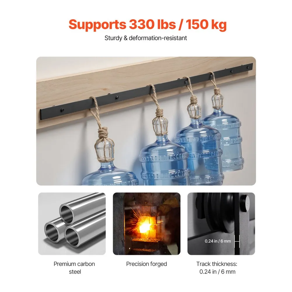 Liugukse riistvarakomplekt (305 cm, 150 kg kandevõime, kuni 152 cm uksed) – toote pilt 1