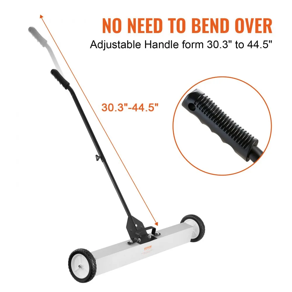 Magneetiline lükatava koristaja (24,9 kg, 91,4 cm, teleskoopkäepide) – toote pilt 4