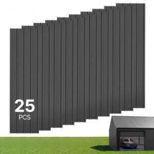 metallist katusepaneelid tsingitud teras – Metallist katusepaneelid (25 tk, 16,35 m², tsingitud teras)