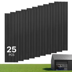 metallist katusepaneelid tsingitud teras – Metallist katusepaneelid (25 tk, 16,35 m², tsingitud teras)