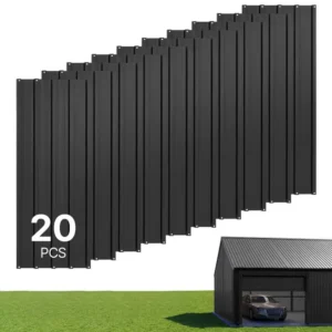 metallist katusepaneelid tsingitud teras – Metallist katusepaneelid (9,2 m², tsingitud teras, must)