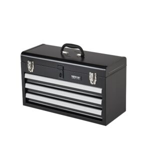 metallist tööriistakast 52 cm – Metallist Tööriistakast (52 Cm, 3 Sahtlit, Pulbervärvitud Viimistlus)