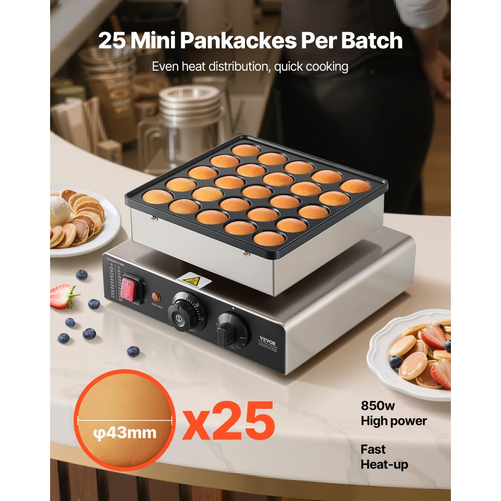 Mini Pannkoogimasin (25 Tk, 43 Mm Läbimõõt, Roostevaba Teras) – toote pilt 1