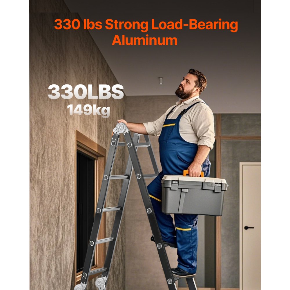 Mitmeotstarbeline Kokkupandav Redel, 7-Ühes-1, 228,3 cm, 150 kg – toote pilt 2