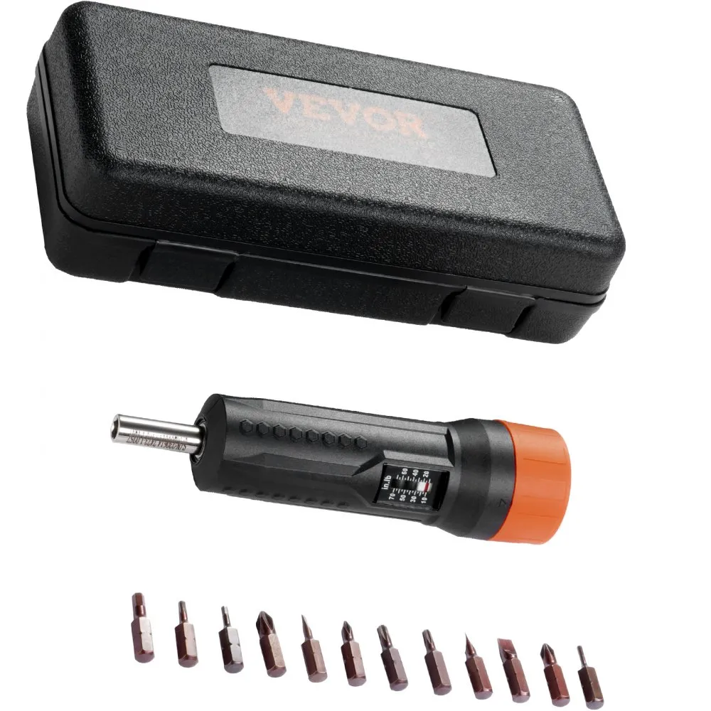 momentkruvikeeraja komplekt 10–70 in-lbs – Momentkruvikeeraja Komplekt (1,1-8 Nm, 12 Otsikut, Magnetiline)