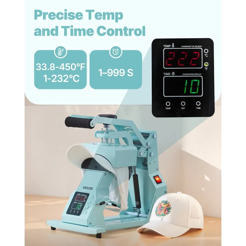 Mütside Kuumpressimismasin (400 W, 45 kg Surve, Roheline) – toote pilt 1