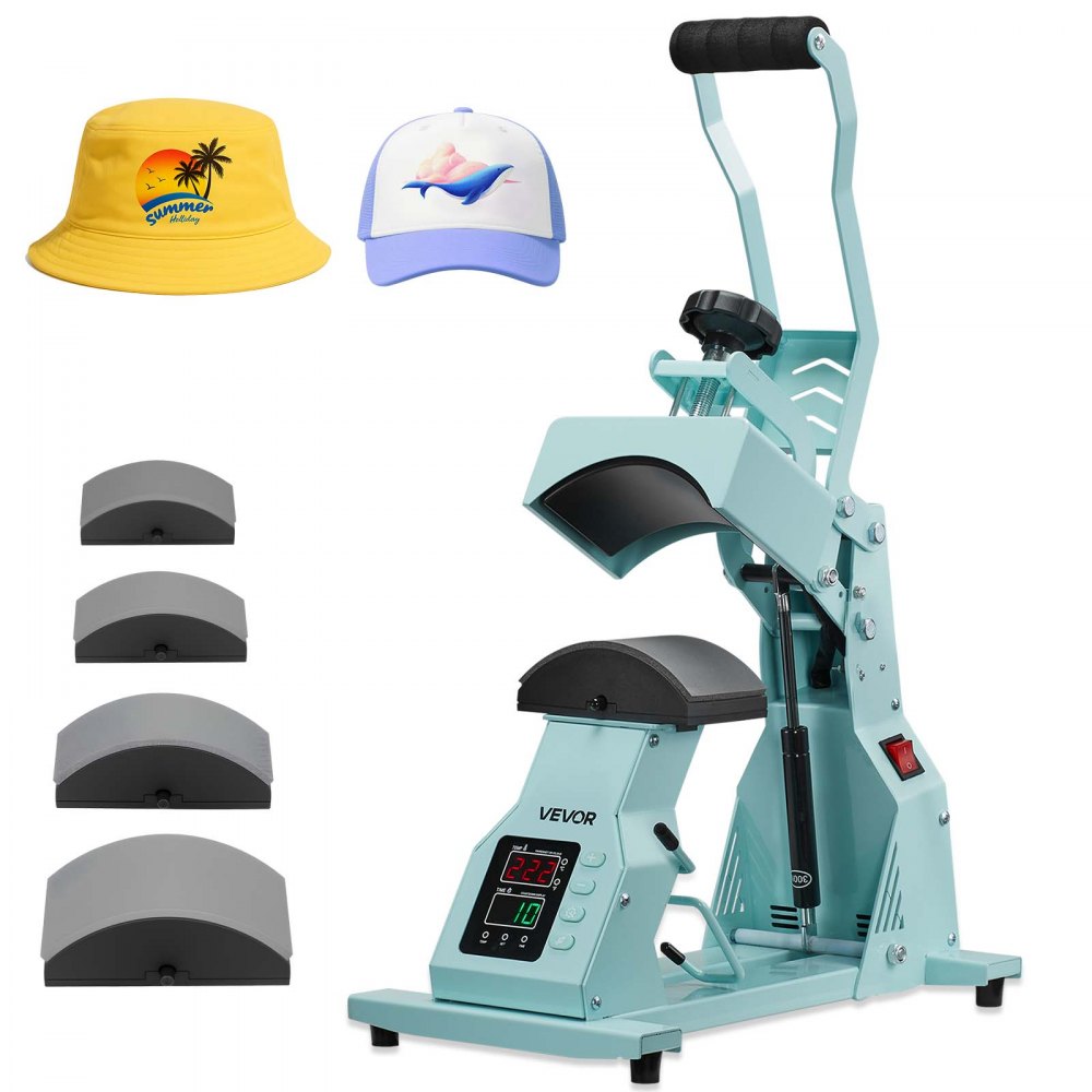 mütside kuumpressimismasin 400 W – Mütside Kuumpressimismasin (400 W, 45 kg Surve, Roheline)