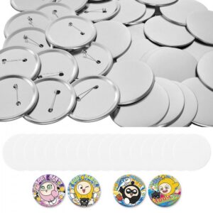 nööbivalmistamise komplekt 75 mm – Nööbivalmistamise Komplekt (75 Mm, 100 Komplekti, Metallist Tagused)
