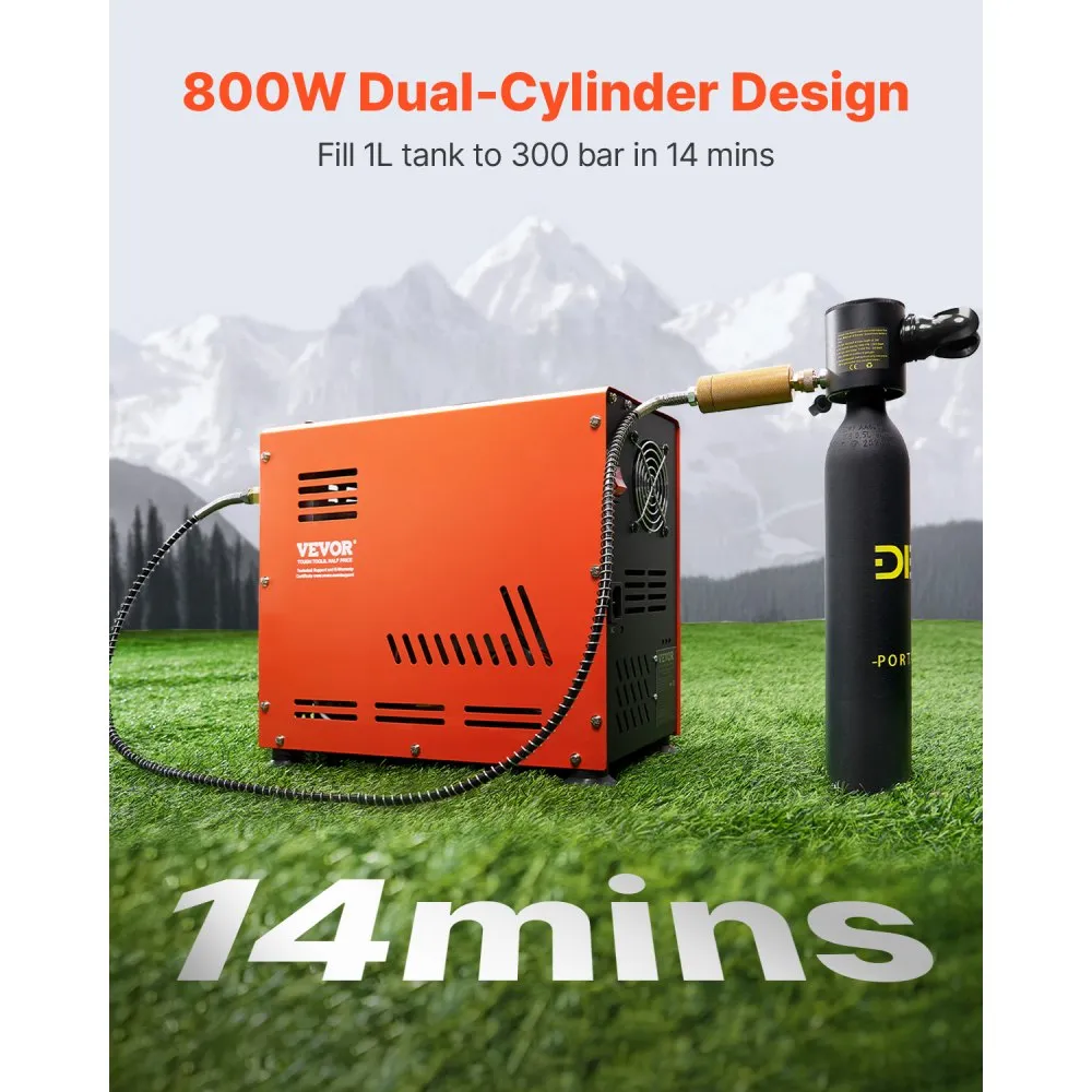 Õlivaba PCP õhukompressor (800 W, 310,1 bar, 30 MPa) – toote pilt 1
