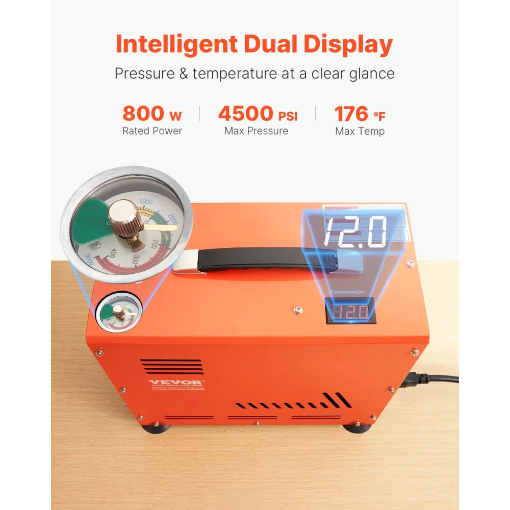 Õlivaba PCP õhukompressor (800 W, 310,1 bar, 30 MPa) – toote pilt 3