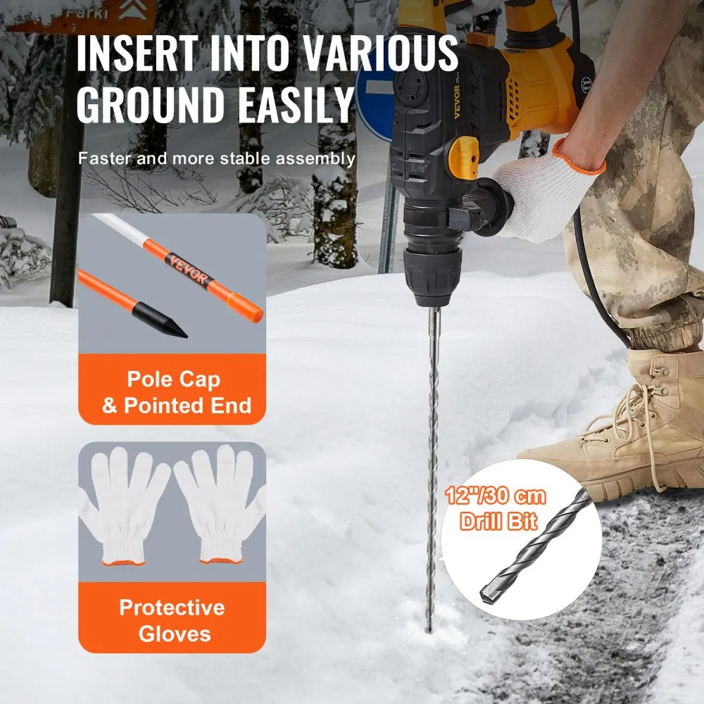 Oranžid sissesõidutee tähised (122 cm, 0,79 cm läbimõõt, 100 tk) – toote pilt 2