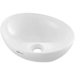 ovaalne keraamiline valamu vannituba – Ovaalne Keraamiline Valamu (40,6×34 Cm, Valge, Lauapealne)