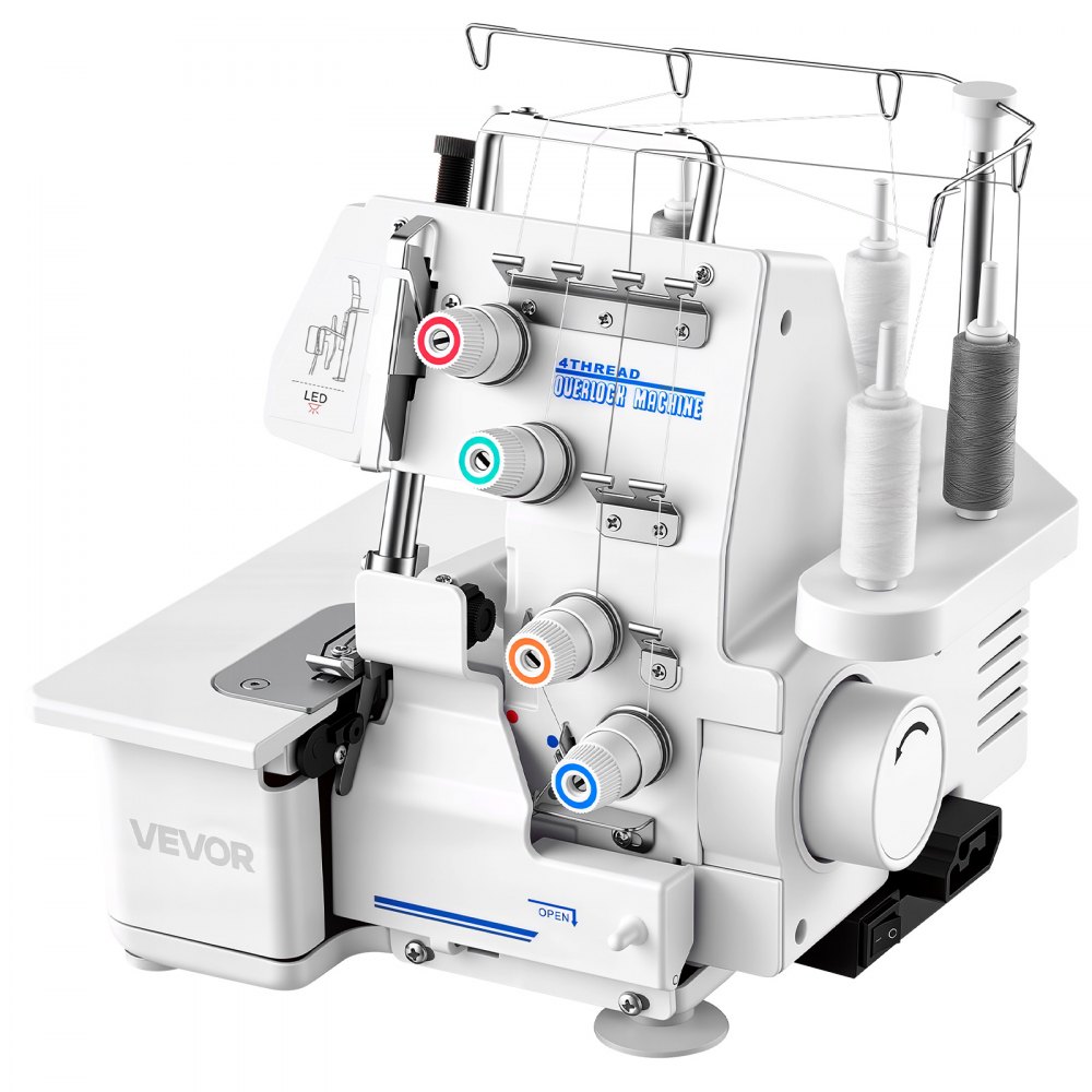 overlock õmblusmasin 1250 õmblust – Overlock Õmblusmasin (1250 Õmblust/min, 3/4 Niiti, LED-Valgustus)