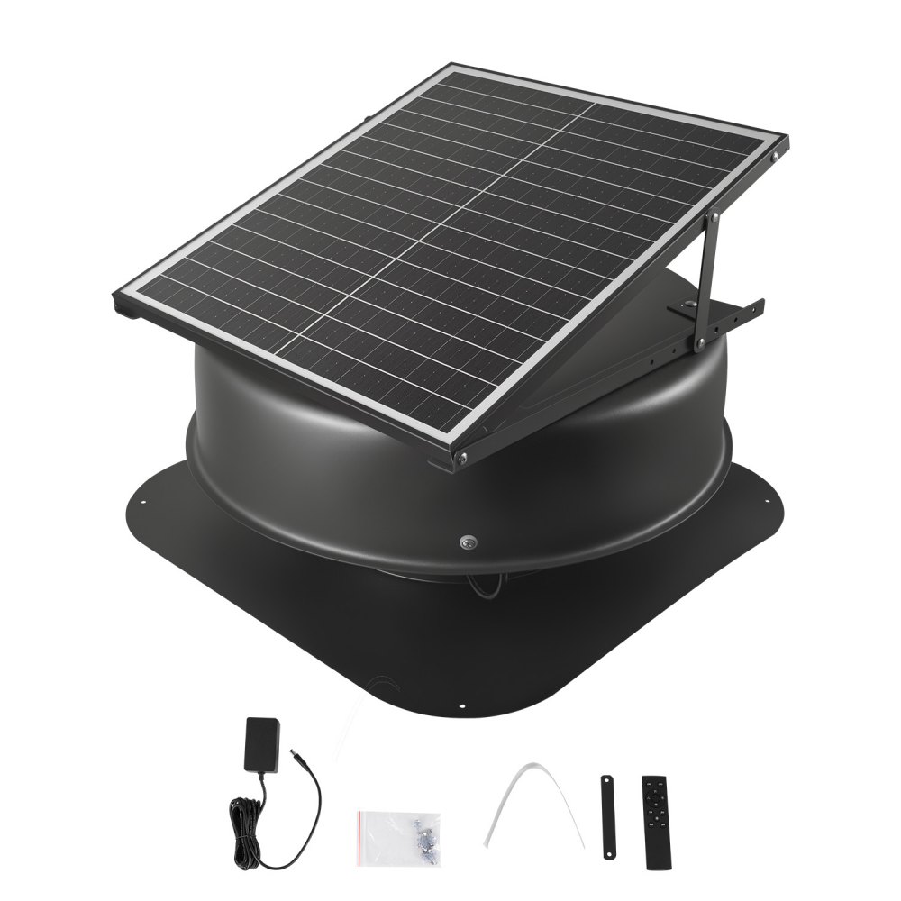 päikeseenergial töötav katuseventilaator – Päikeseenergial Töötav Katuseventilaator (42 W, 2800 m³/h, Harjadeta Mootor)