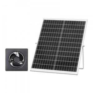 päikeseenergial töötav ventilaator – Päikeseenergial töötav ventilaator (25 W, 220 CFM, reguleeritav nurk)