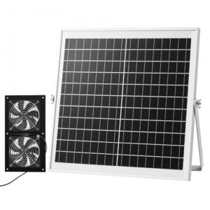 päikesepaneeliga ventilaator kasvuhoone – Päikesepaneeliga Ventilaator (15W, 2 Ventilaatorit, 2668 p/min)