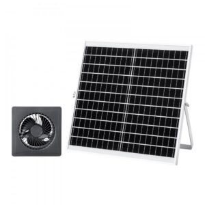 päikesepaneeliga ventilaator 20W – Päikesepaneeliga ventilaator (20W, 220 CFM, reguleeritav nurk)