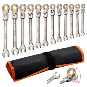 paindlikud hammasvõtmed 12 tk – Paindlikud hammasvõtmed (12 tk, 8–19 mm, Cr-V teras)