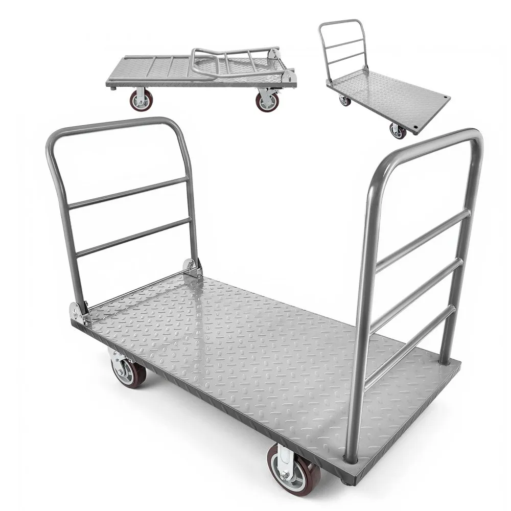platvormkäru eemaldatava kaitsepiirdega – Platvormkäru Eemaldatava Kaitsepiirdega (1202 kg, 122×61×92 cm)