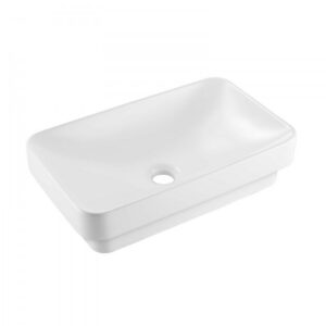 poolenisti süvistatav vannitoa kraanikauss – Poolenisti süvistatav vannitoa kraanikauss (49×30,5 cm, keraamiline, 4,5 cm äravooluava)
