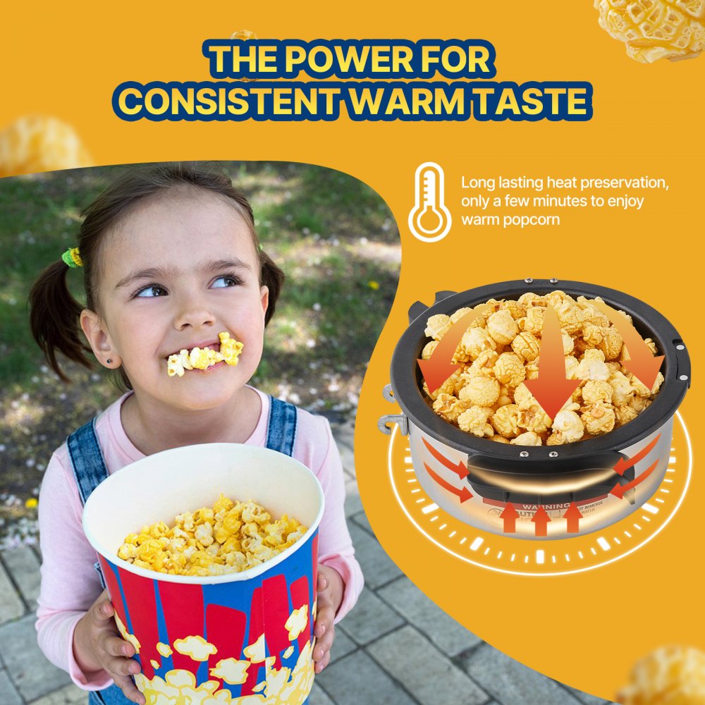 Popkornimasin (480 W, 113 g, 5,7 L Partii Kohta) – toote pilt 2