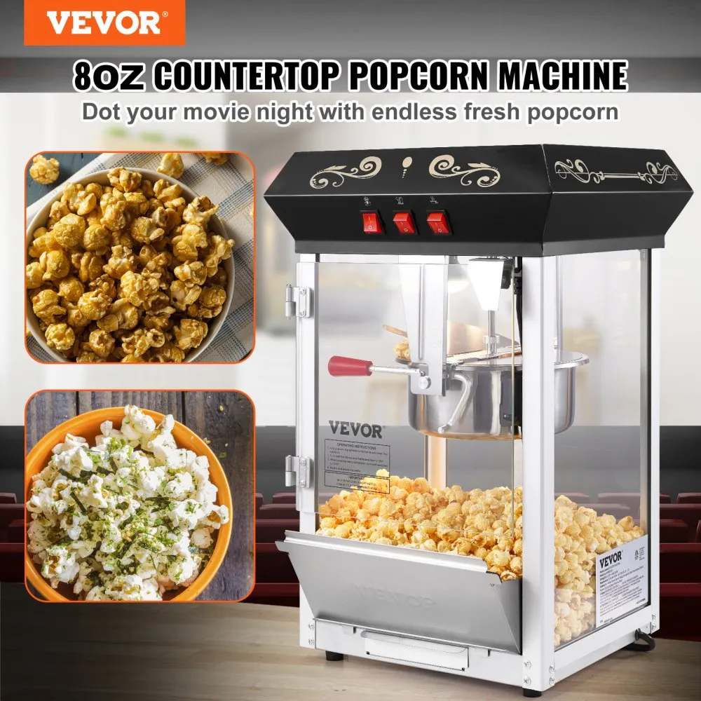 Popkornimasin (850 W, 227 g Katel, 48 Tassi Portsjon) – toote pilt 1