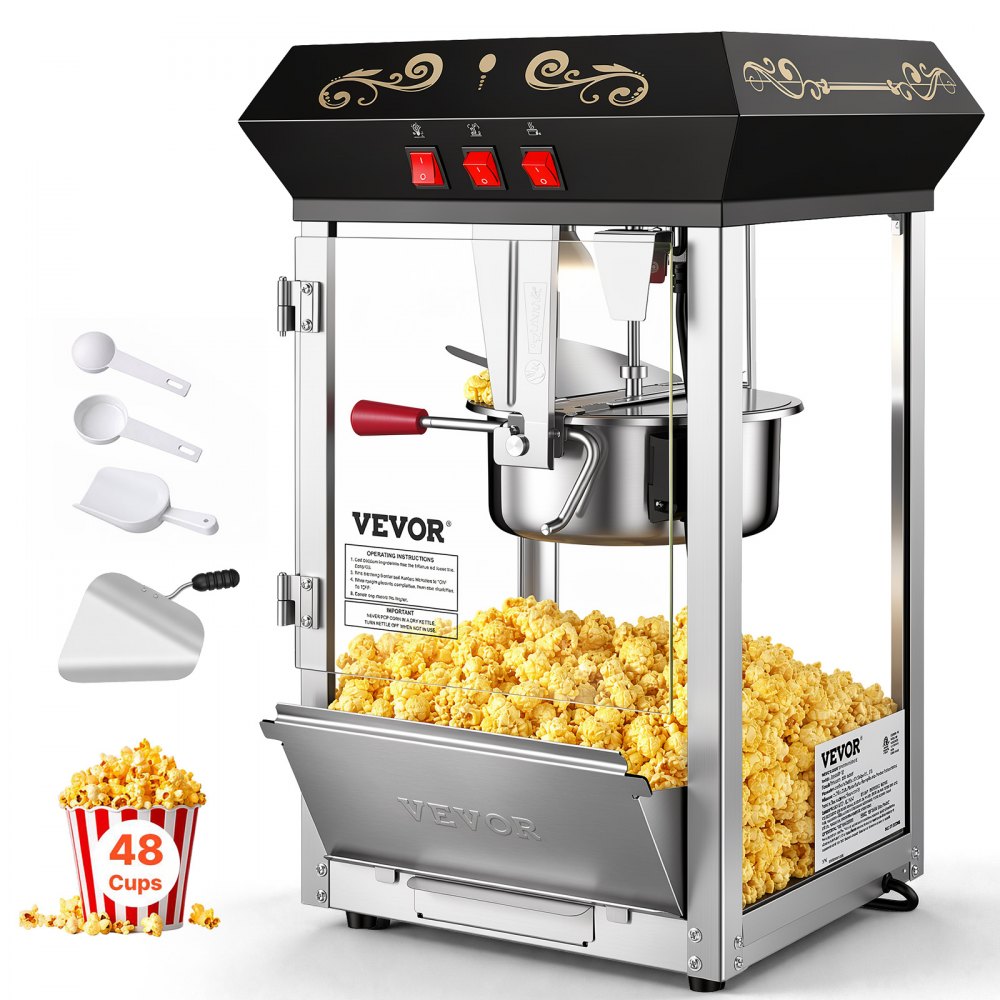 popkornimasin 850 W 48 tassi – Popkornimasin (850 W, 227 g Katel, 48 Tassi Portsjon)