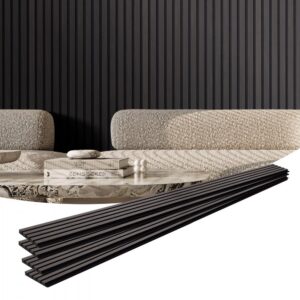puidust akustilised paneelid must tamm – Puidust Ribakardinad Akustilised Paneelid, 20,0 x 240,0 Cm, Must Tamm