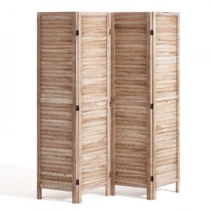 puidust ruumijagaja 4 paneeli – Puidust ruumijagaja (4 paneeli, 170 cm, louvered disain)