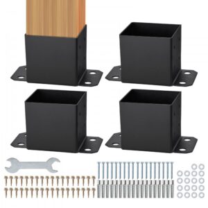 pulbervärvitud postikinnitus süsinikteras – Pulbervärvitud postikinnitus (142x142 mm, 4 tk, süsinikteras)