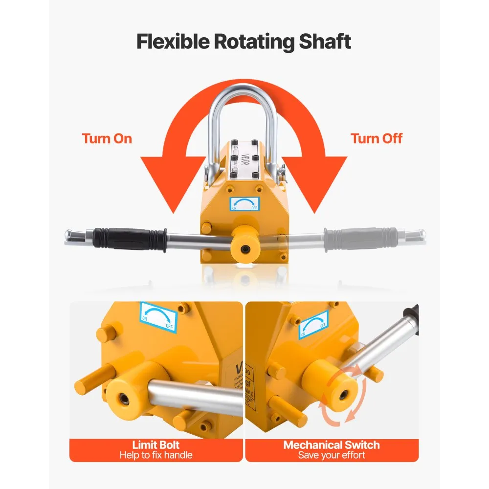 Püsiv magnettõstuk (600 kg tõstevõime, N42 neodüüm, teraskonks) – toote pilt 4