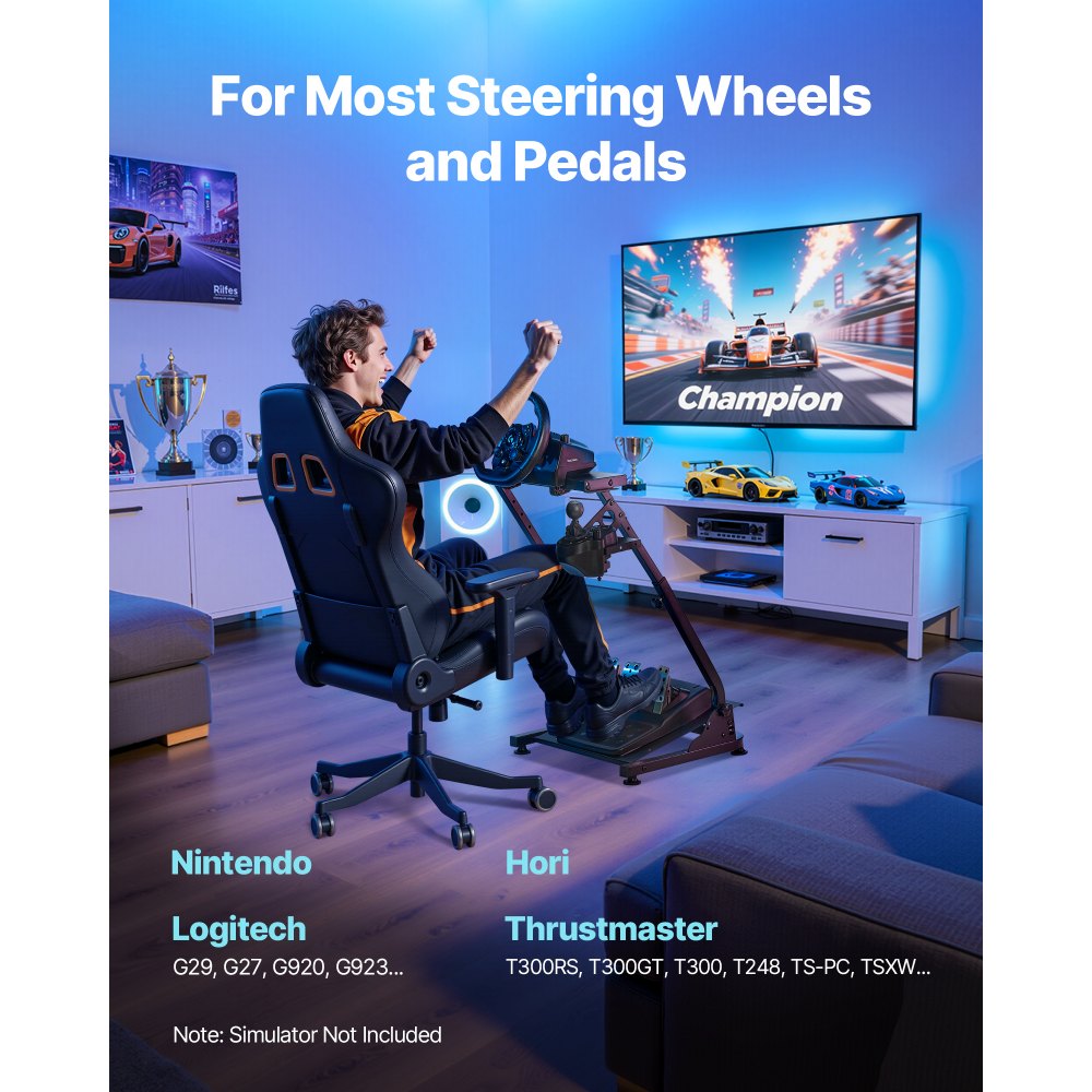 Reguleeritav ja kokkupandav roolialus (Logitech ja Thrustmaster ühilduvus) – toote pilt 1