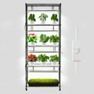 reguleeritav taimealus LED kasvutuledega – Reguleeritav Taimealus Kasvutuledega (180 cm, 192 W, 6 Tasandit)