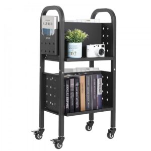 riiulikäru raamatutele 70 kg – Riiulikäru raamatutele (70 kg, 45 x 33 x 88 cm, lukustatavad rattad)