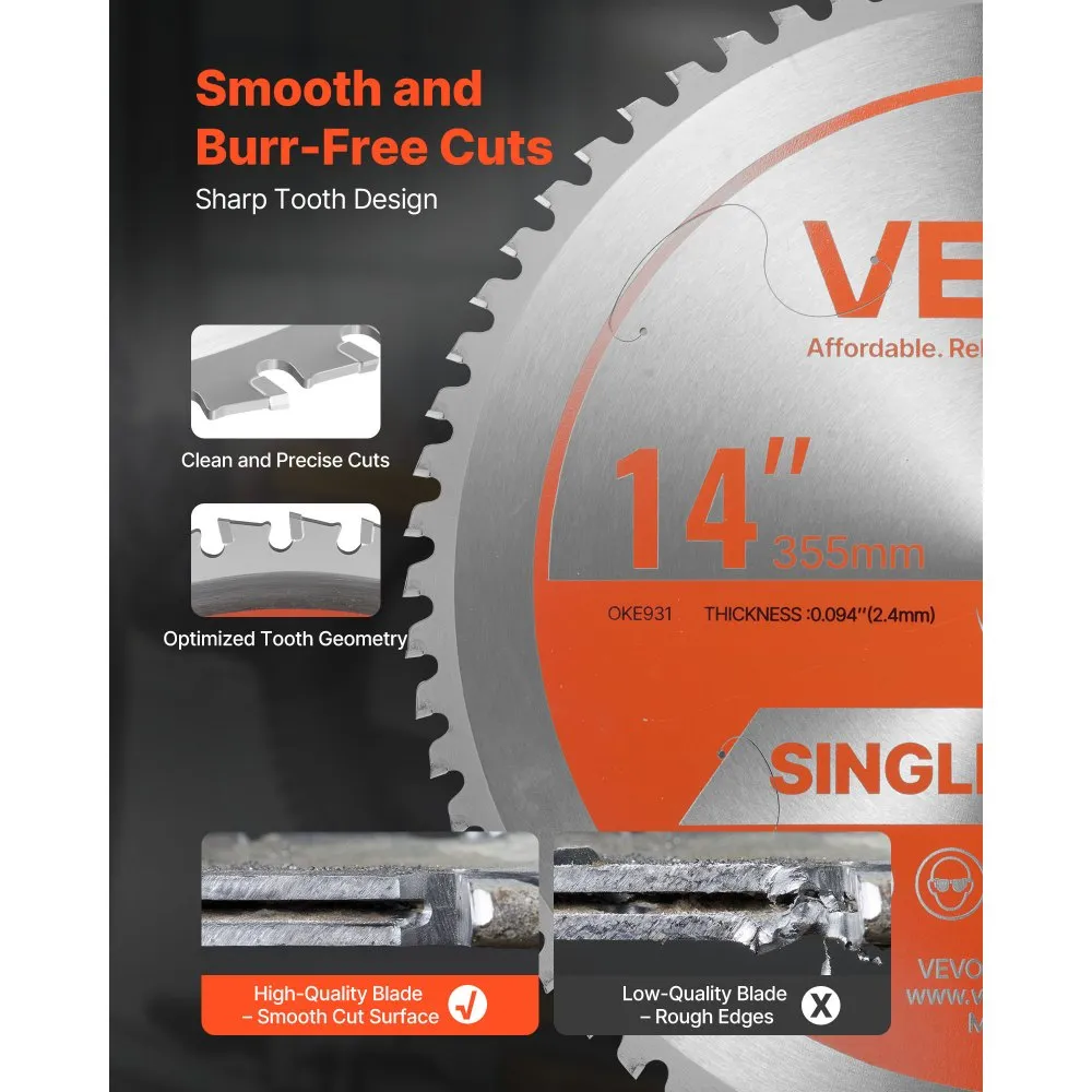 Ringikujuline Saeketas Metallile (355 Mm, 66 Hammast, 25,4 Mm Ava) – toote pilt 2
