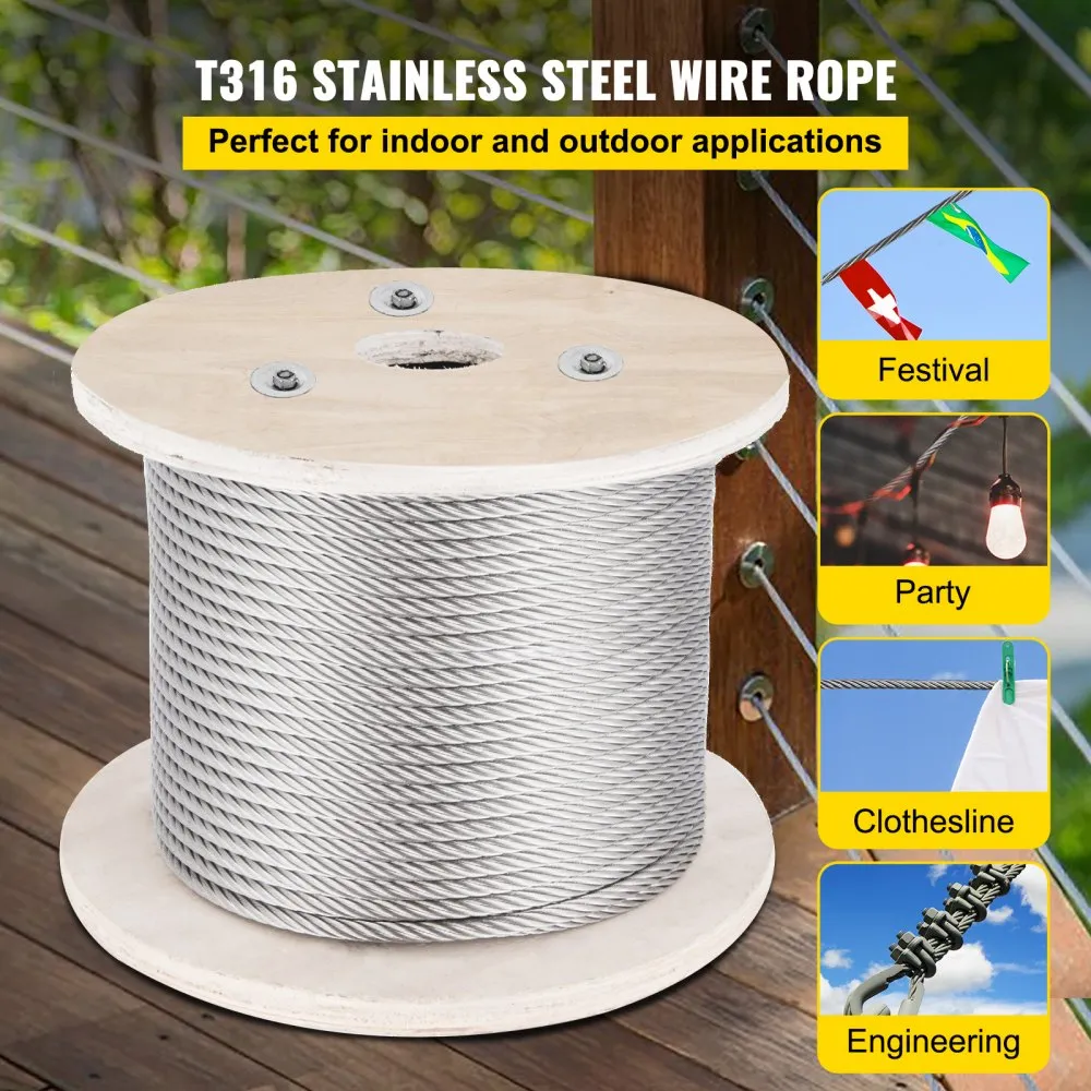Roostevabast Terasest Tross (152,4 m, 4 mm, 1x19 Konstruktsioon) – toote pilt 1