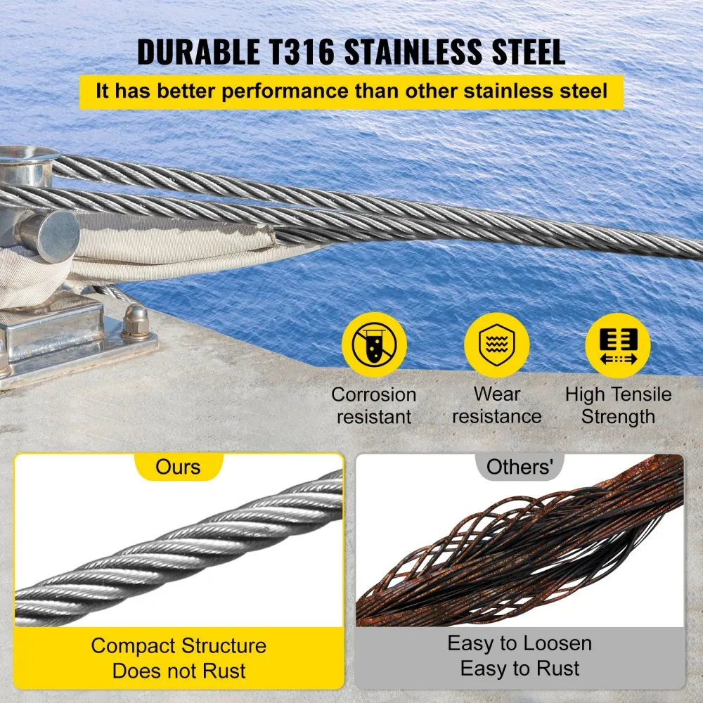 Roostevabast Terasest Tross (152,4 m, 4 mm, 1x19 Konstruktsioon) – toote pilt 4