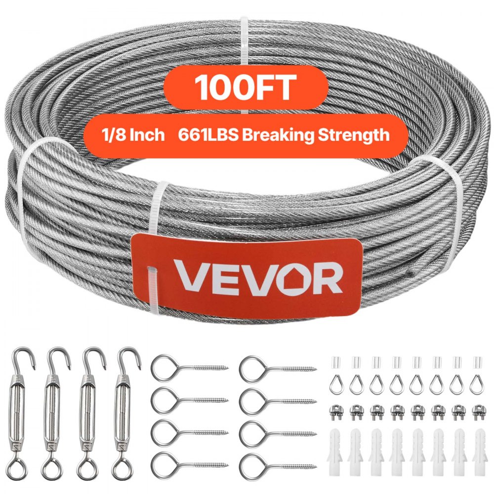 roostevabast terasest trossikomplekt 3,2 mm – Roostevabast Terasest Trossikomplekt (3,2 Mm, 30,5 M, 2,9 Kn)