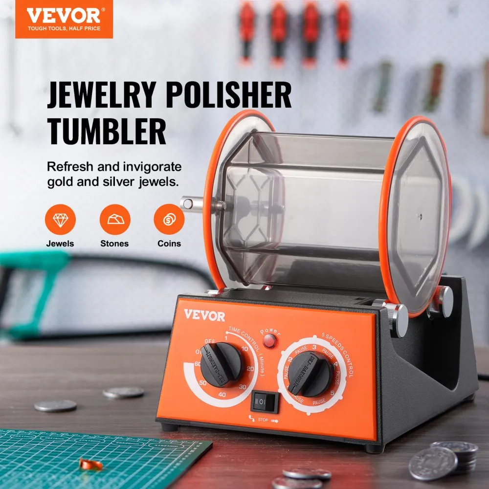 Rotatsioon-Tumbler Pindpoleerija Ehete Poleerimismasin Kivide Isetehtud 3 kg – toote pilt 1