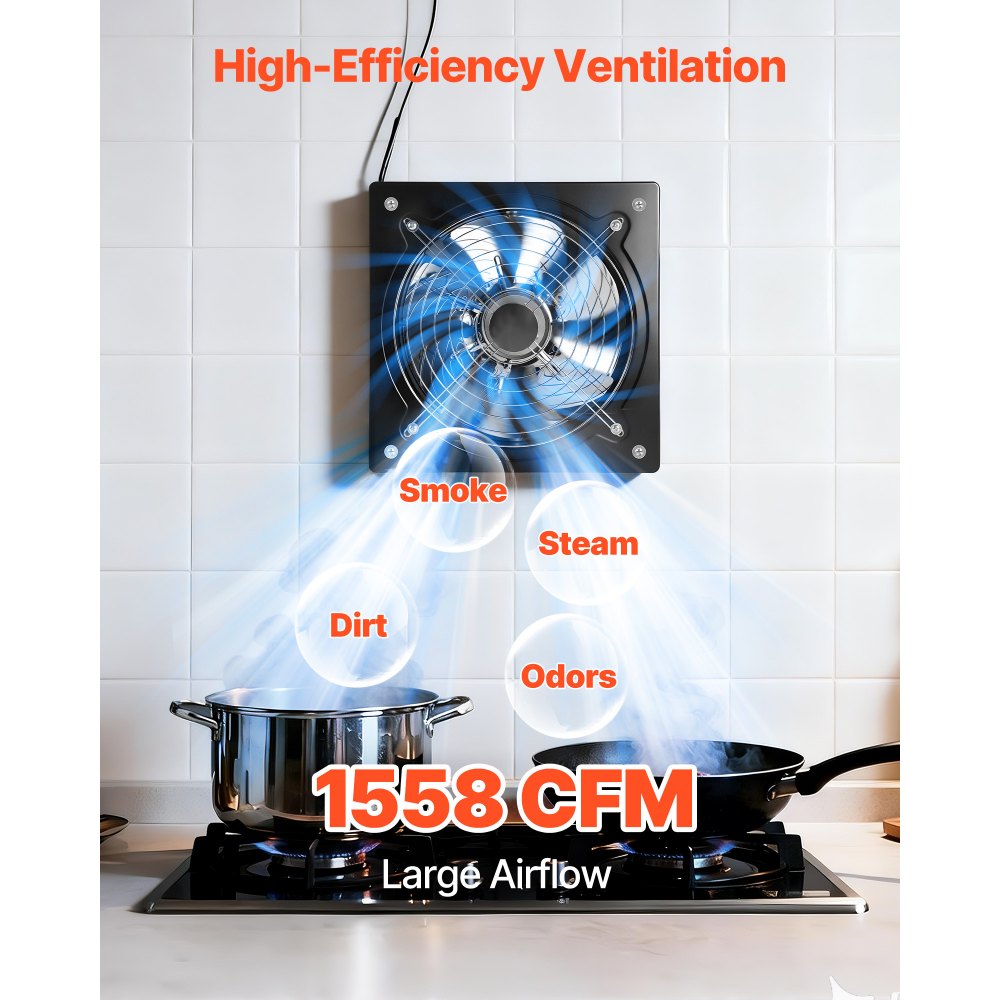 Seinapealne Ventilatsiooniventilaator (30,5 cm, 70 W, 2648 m³/h) – toote pilt 1