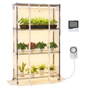 siseruumide kasvuhoone kasvulampidega – Siseruumide kasvuhoone kasvulampidega (150 cm, 4 tasandit, 180 W LED)