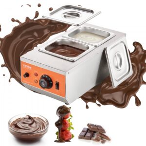 šokolaadi tempering masin kommertskasutuseks – Šokolaadi Temperatuuri Masin (800 W, 2×4,1 kg, 30-85°C)