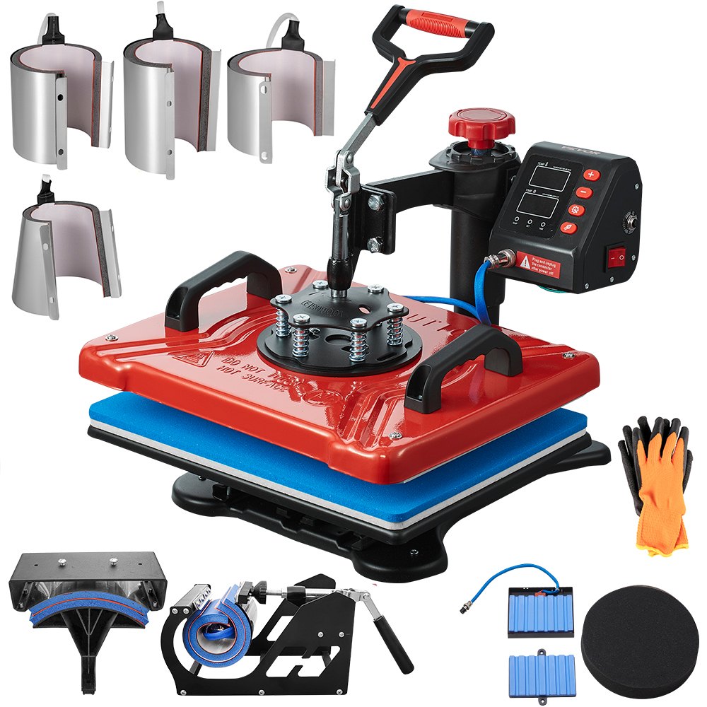 sublimatsioon kuumpress 1000 W – Sublimatsioon Kuumpress (1000 W, 38 x 30 cm, 360° Pöörlev)