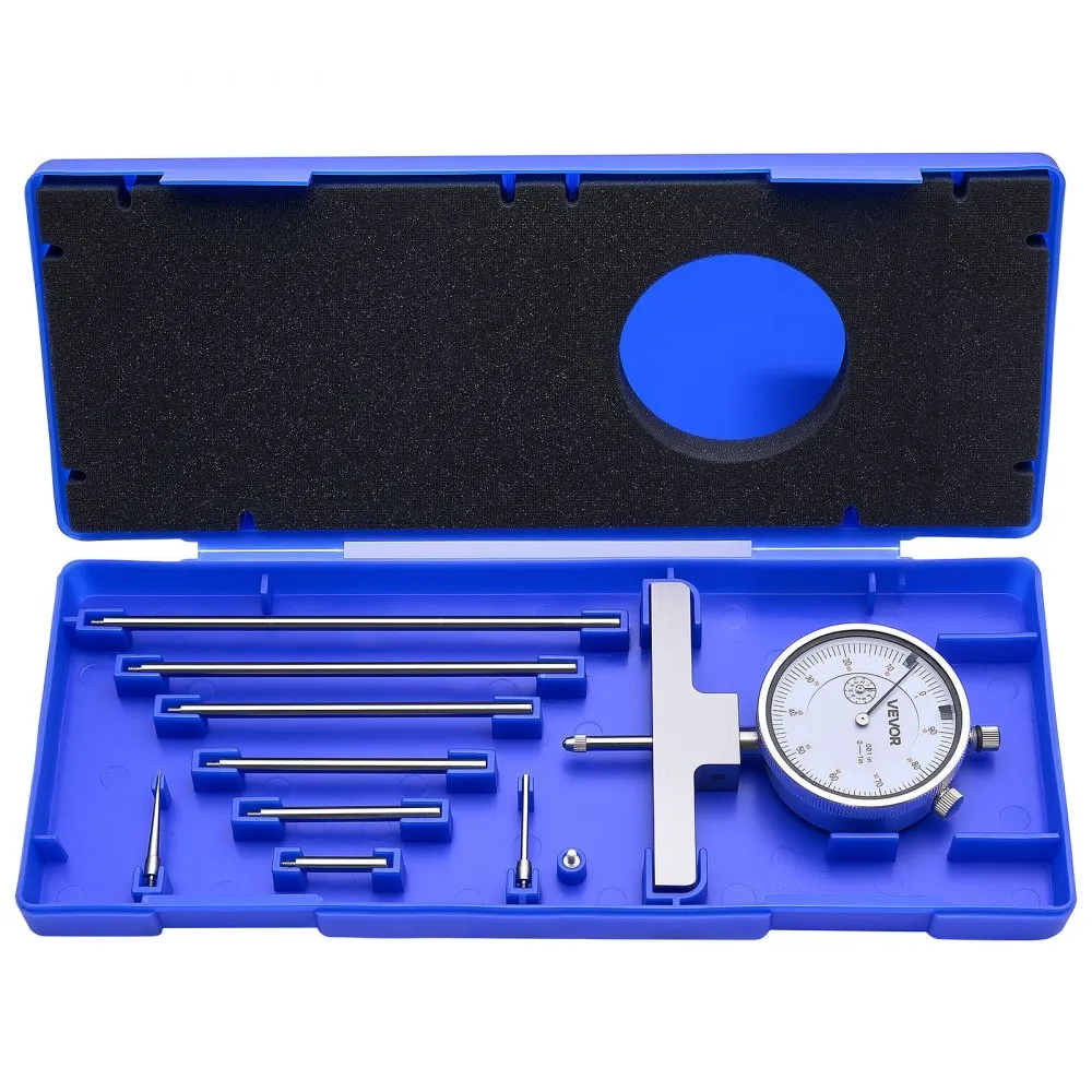 sügavuse mikromeeter 0–55,88 cm – Sügavuse Mikromeeter (0-56 cm, 0,0025 cm Täpsus, 4 Alasi)